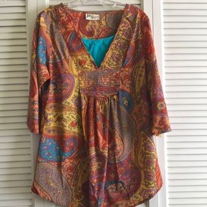 Silk paisley tunic